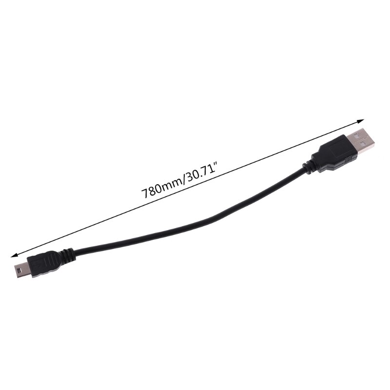 USB 2.0 Short A Male to Mini 5 Pin B Data Cable Cord Adapter