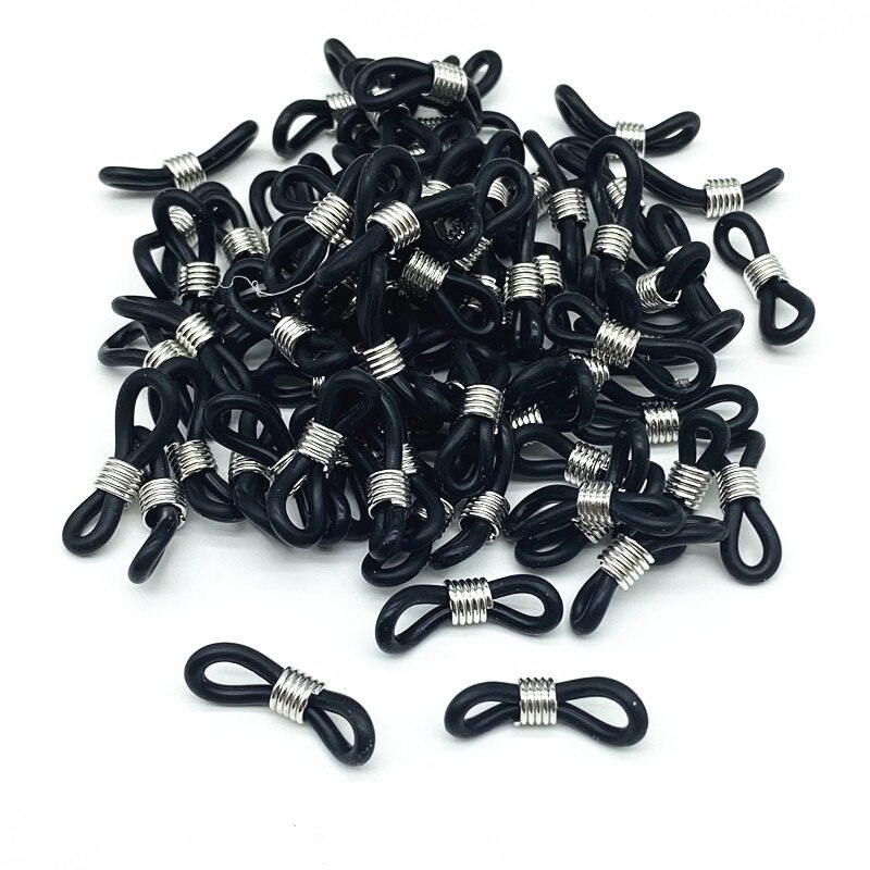 100 sztuk/partia okulary łańcuch gumy silikonowej pierścień antypoślizgowe DIY złącze pasek oczka liny okulary przewód akcesoria