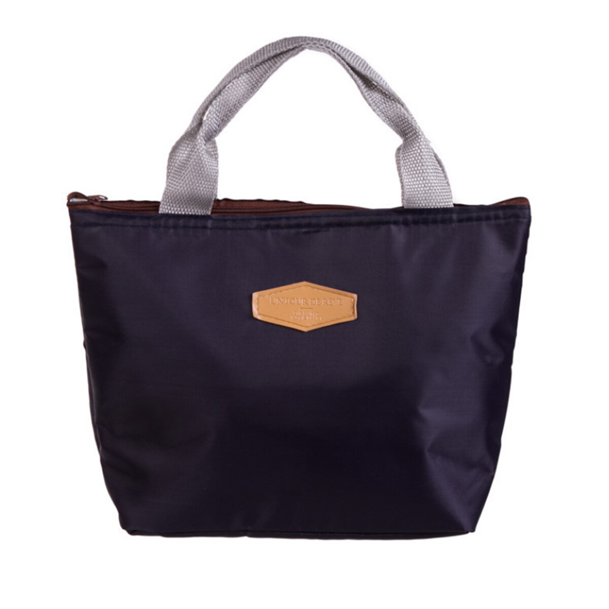 Saco isolado do refrigerador do almoço da lancheira de oxford bolsa térmica do armazenamento com zíper para as crianças dos homens das mulheres: Navy Blue