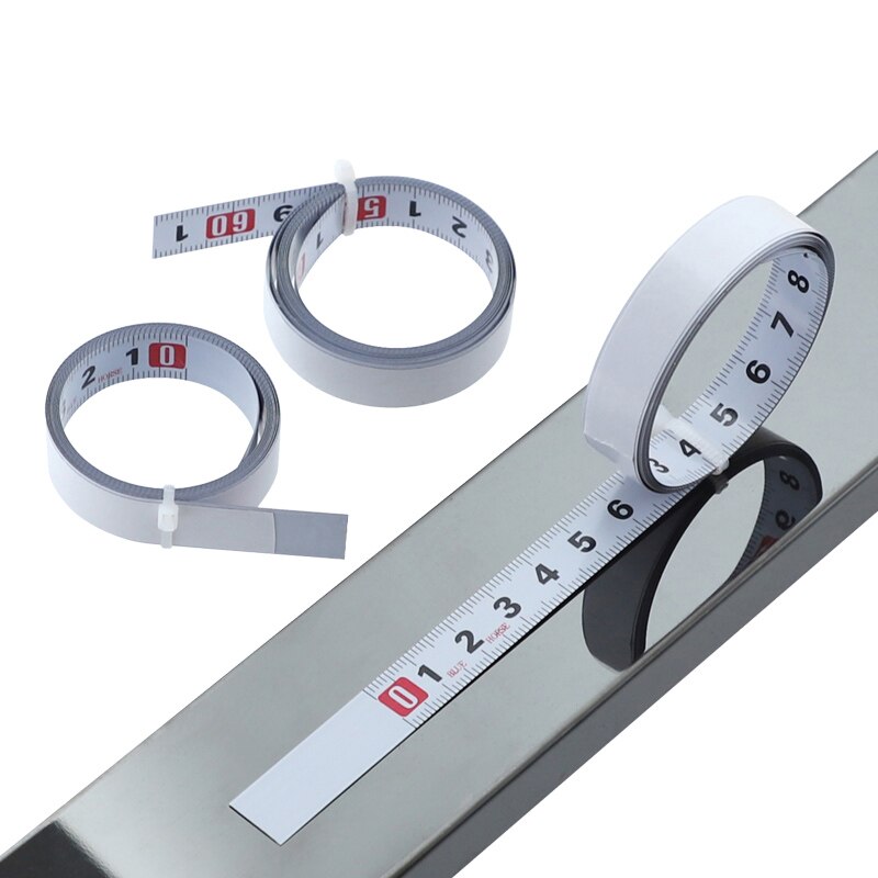 Cinta métrica t-track herramienta autoadhesiva para carpintería regla métrica de 12.5/16/19MM de ancho para enrutador de inglete medición de sierra de mesa