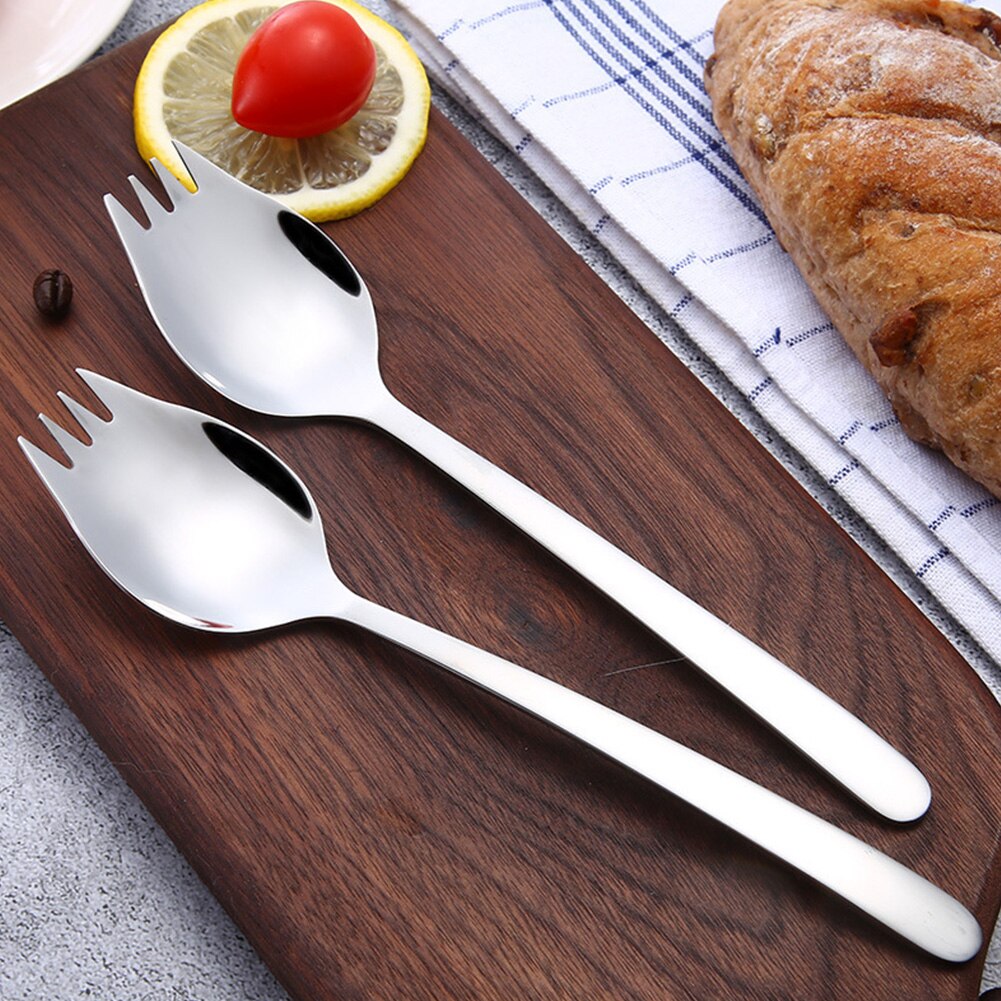 Lightweight Stainless Steel Forks Spoon For Camping Dessert Fork Non-toxic Salad Spoons Non-Corrosive Durable