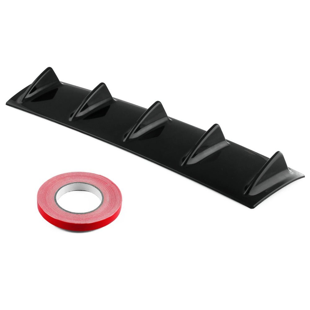 Universal Car Rear Bumper Lip Diffuser 5/3 Fin Gloss Black ABS Plastic Car-Styling Rear Bumper Lip Diffuser: 5 fin