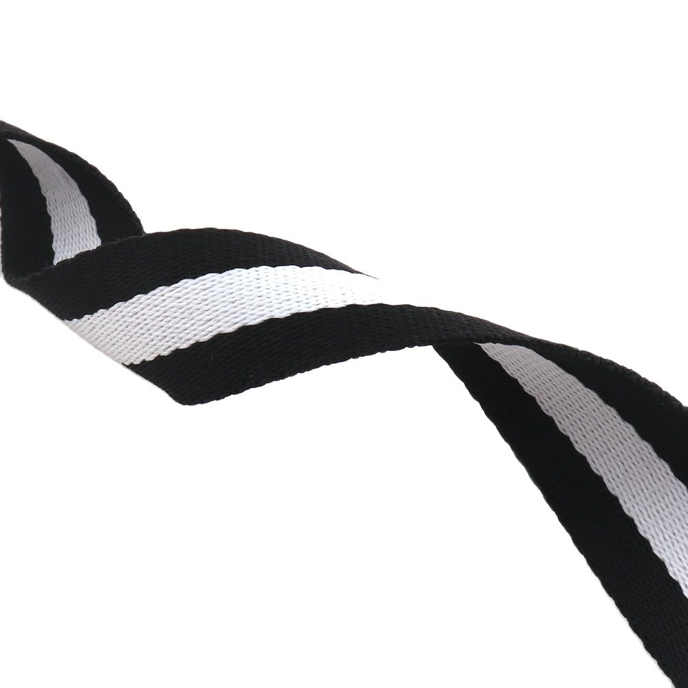 32Mm Wit Zwart Gestreepte Singels Polyester Katoen Stof Riem Canvas Lint Voor Bag Huisdier Kraag Rugzak Kleding Decoraties