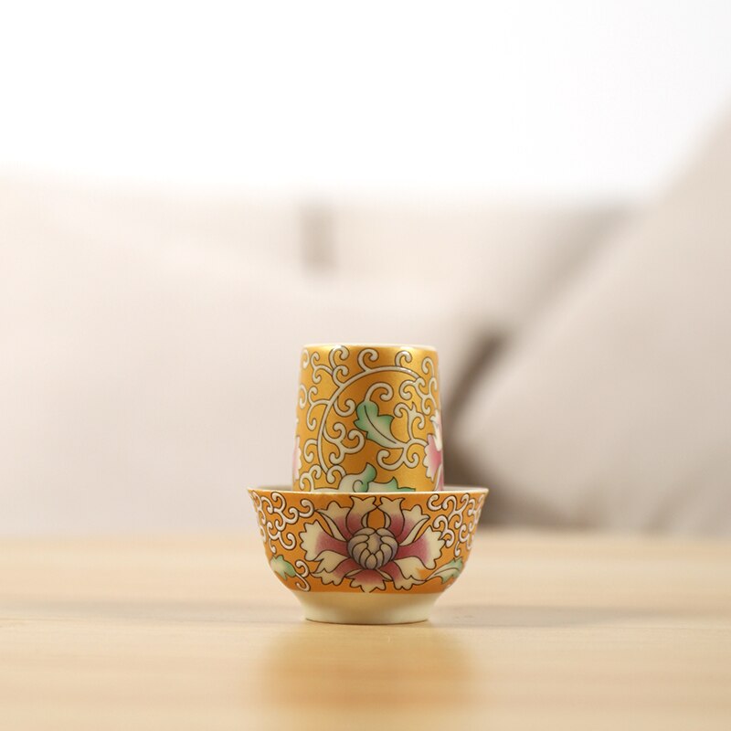 LUWU blue-and-white ceramic teacup porcelain wenxiang cup chinese kung fu cup drinkware: Style B