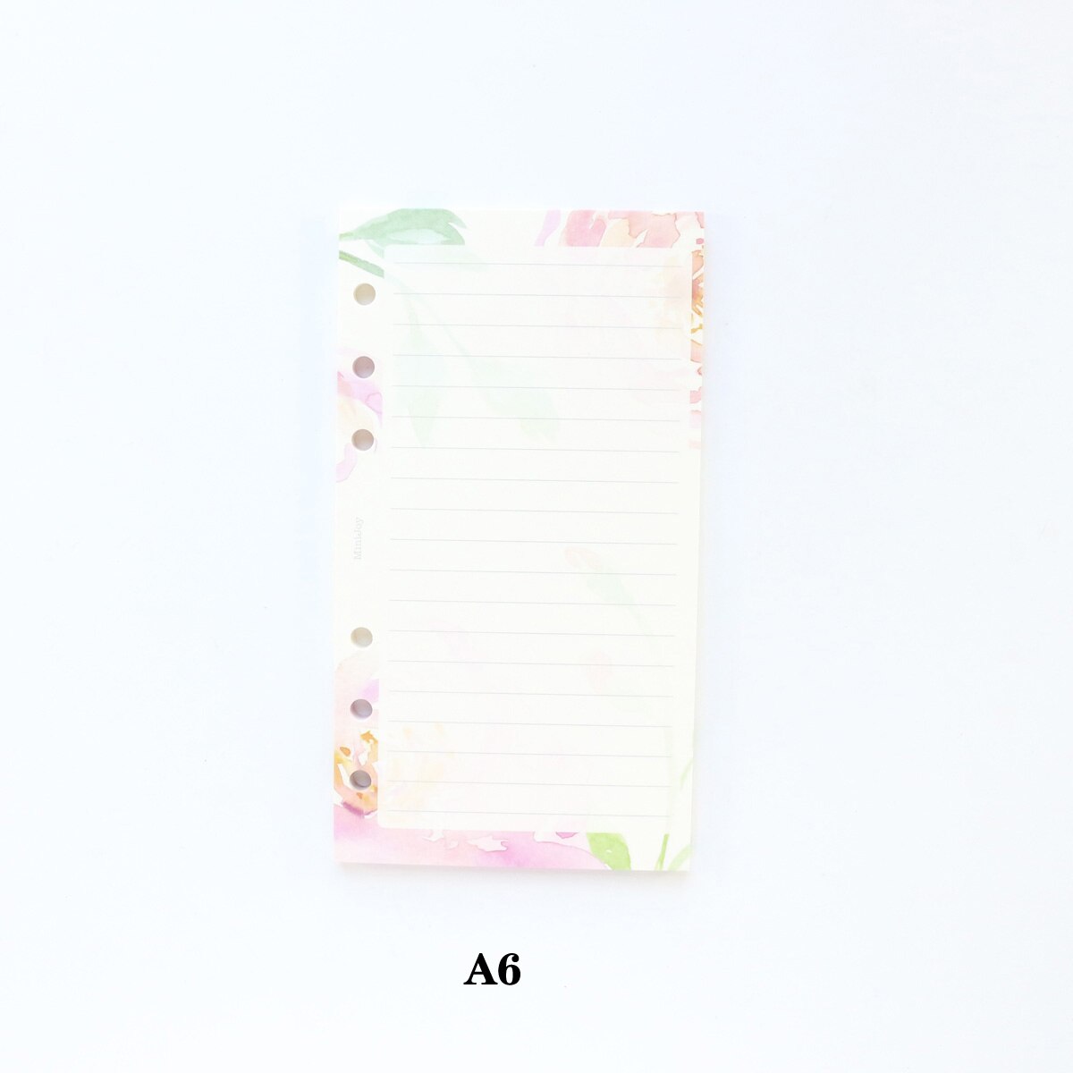 Domikee cute candy flower 6 holes filling inner paper sheets for binder spiral notebooks stationery:line daily planner A6A5
