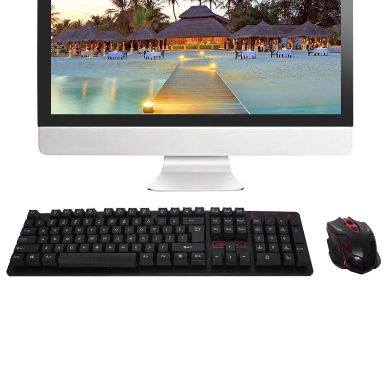 Maus Tastatur einstellen kabellos Usb Spielen Tastatur 1600Dpi Spielen Maus Gamer Laptop Computer Maus