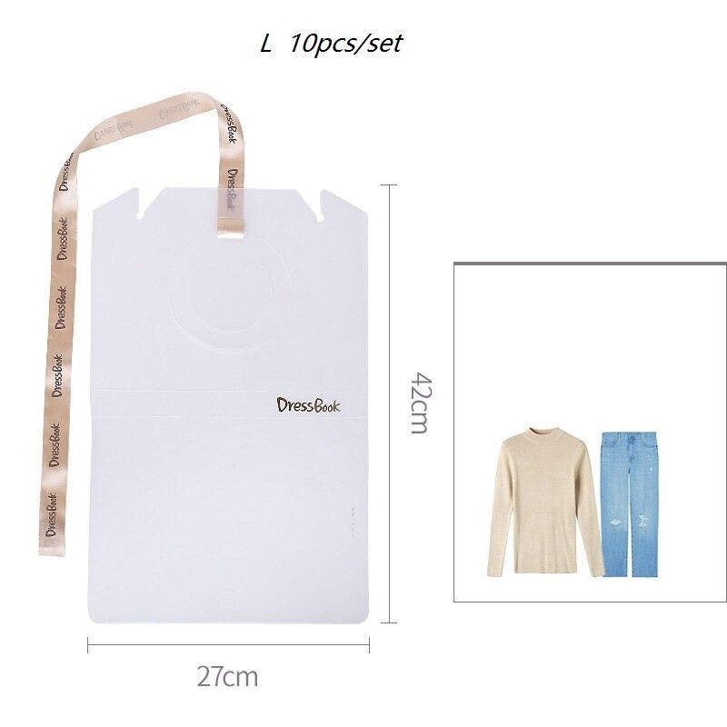 10Pcs/Set Shirt Divider Clothes Folding Pant Folder Clothes Closet Fast Speed Fold Organize Storage Lazy Stacking Cloth Board: Gold-L-10pcs