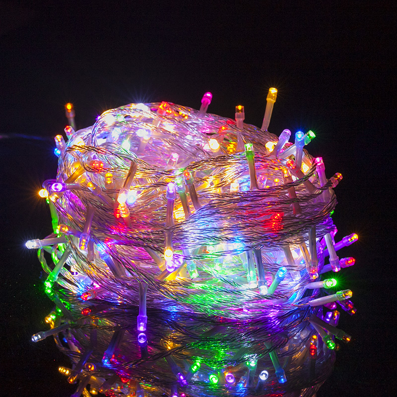 Guirnaldas de luces LED navideñas de 3-100M con batería/USB/enchufe, guirnalda de luces para interiores y exteriores para decoración de fiestas navideñas de árboles de boda: changeable / R