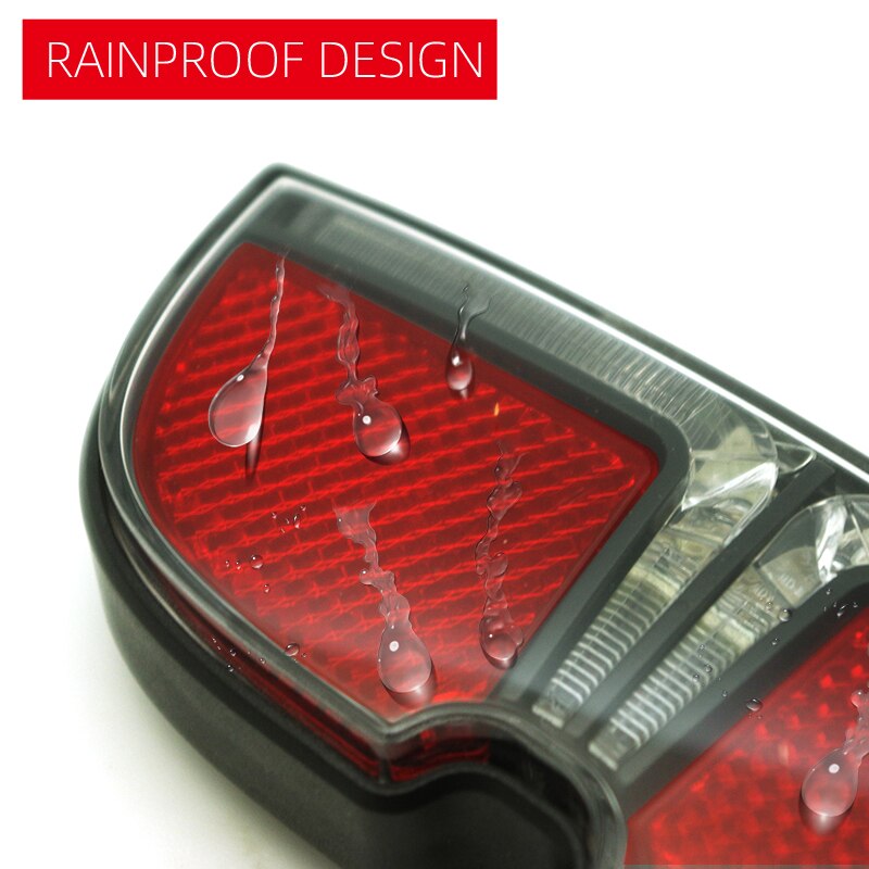 JS Red Rear Rack Light for Bicycle LED Bike Lamp Cycling Tail Light Rear Carrier Battery Power Waterproof Light Bicycle Light