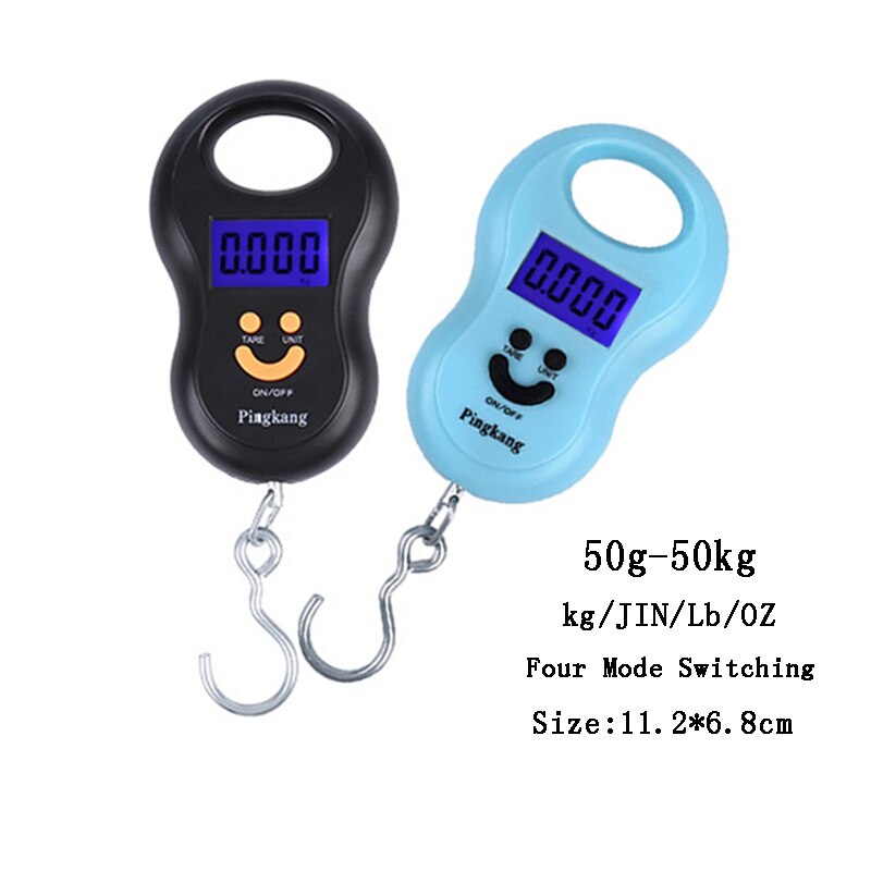 50Kg /10g LCD balances numériques Portable balance suspendue rétro-éclairage poche de pêche balance de poids électronique bagages Mini échelle