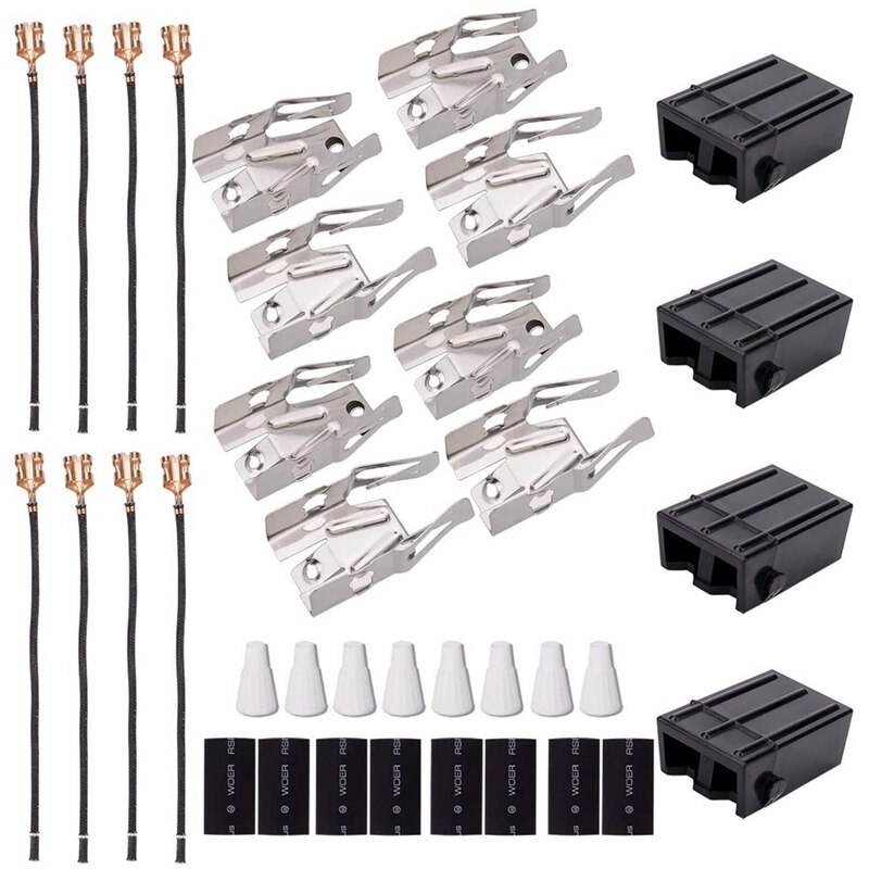 4 Pack 330031 Range Receptacle Burner Receptacle Kit for Whirlpool Kenmore Sears and Roper Refrigerator Oven