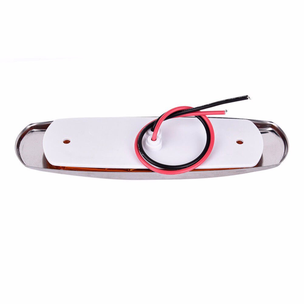 1 stk  dc12-24v 12 led rød lastbil sidelys udvendige lys advarselsbaglygte lang universal sidelys
