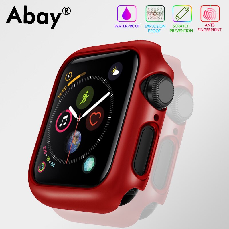 Abay Pc Case Voor Apple Horloge 3 2 1 42Mm 38Mm Cover Volledige Bescherming Shell Voor Iwatch 4 5 6 Se 40Mm 44Mm Horloge Bumper