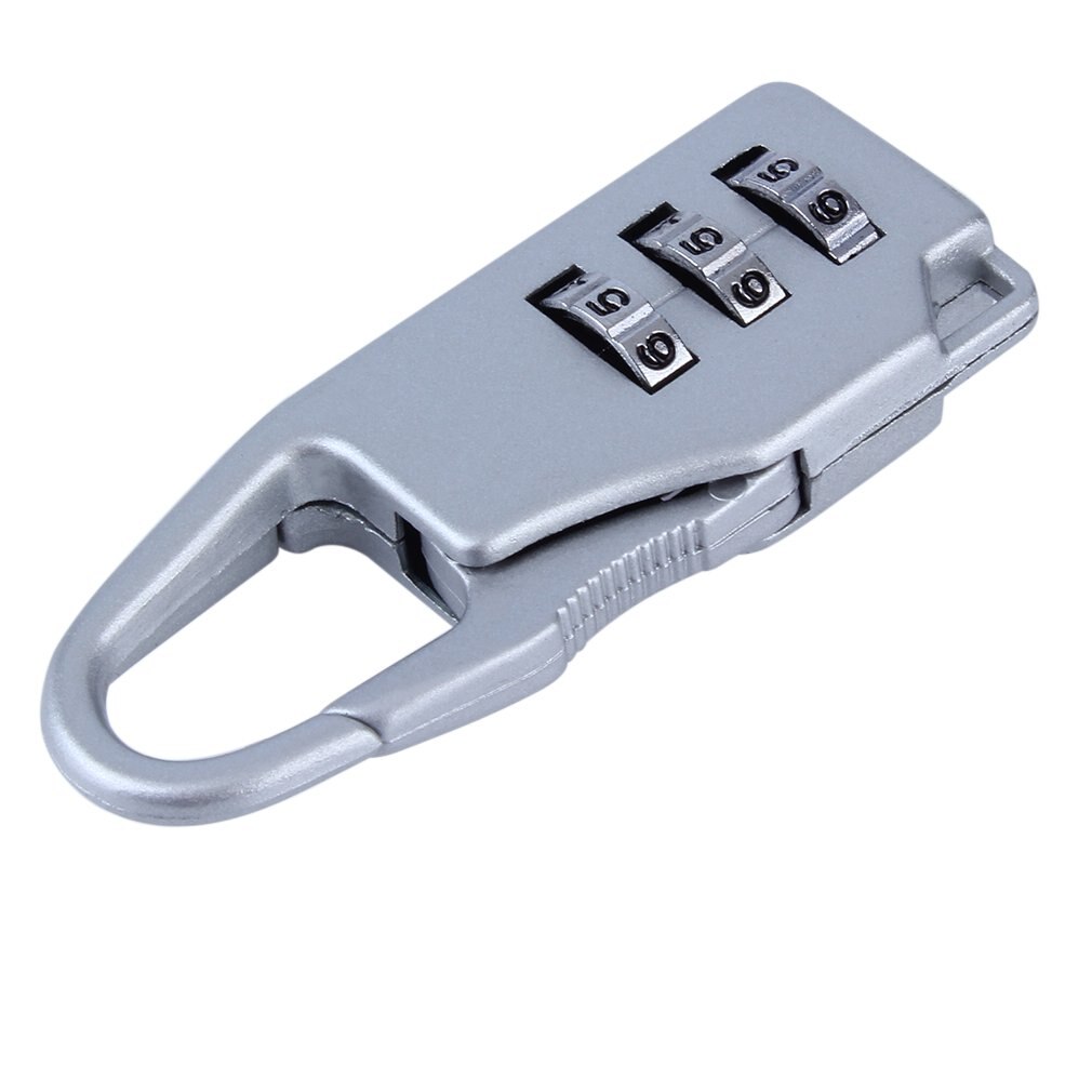 Security 3 Combination Travel zinc alloy Suitcase Luggage Bag Jewelry Boxes Tool Chests Code Lock Zipper Padlock