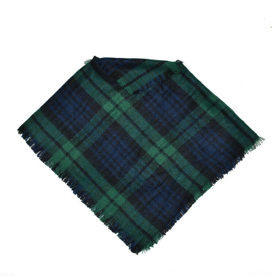 Enfants bébé Cape châle fille hiver automne vêtements classique Plais gland Cape châle enfant en bas âge enfants écharpe Cape de noël manteau châle: Green and Black