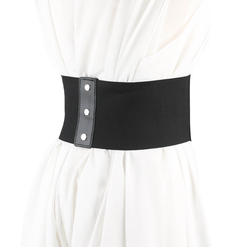 SISHION Schwarz Punk Gürtel Für Frauen Taille Korsett Breite PU-Leder Abnehmen Körper Gürtel Herz Elastische Bund Einstellbare VD2911