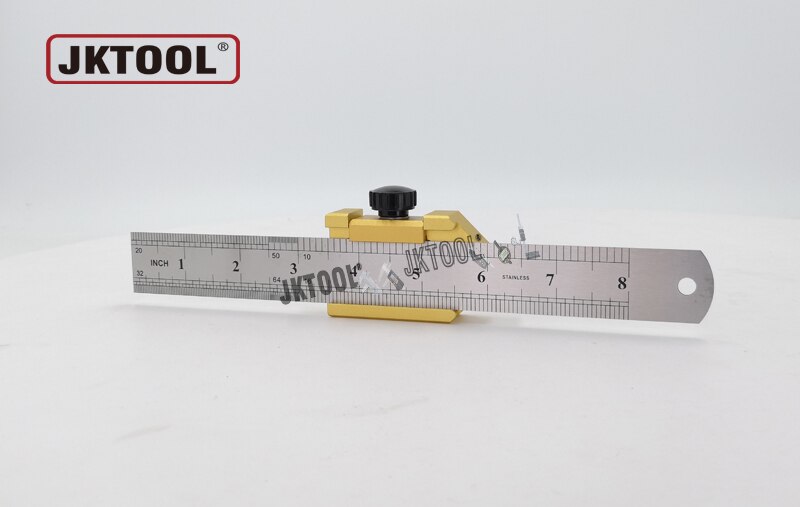 Ruler Stop Anodized Aluminum Ruler Stop Fence Rule Stoper Fence with 200mm Stainless Ruler