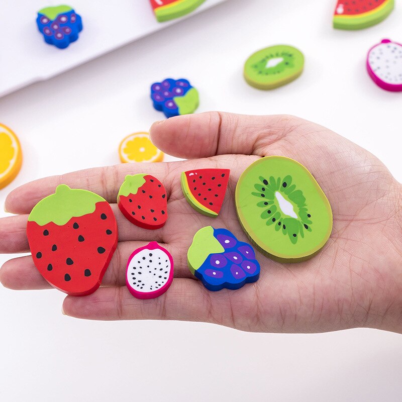 Creatieve Watermeloen Kiwi Style Rubber Potlood Gum Prijzen Voor Kinderen Student Studie Materiaal Kawaii Briefpapier