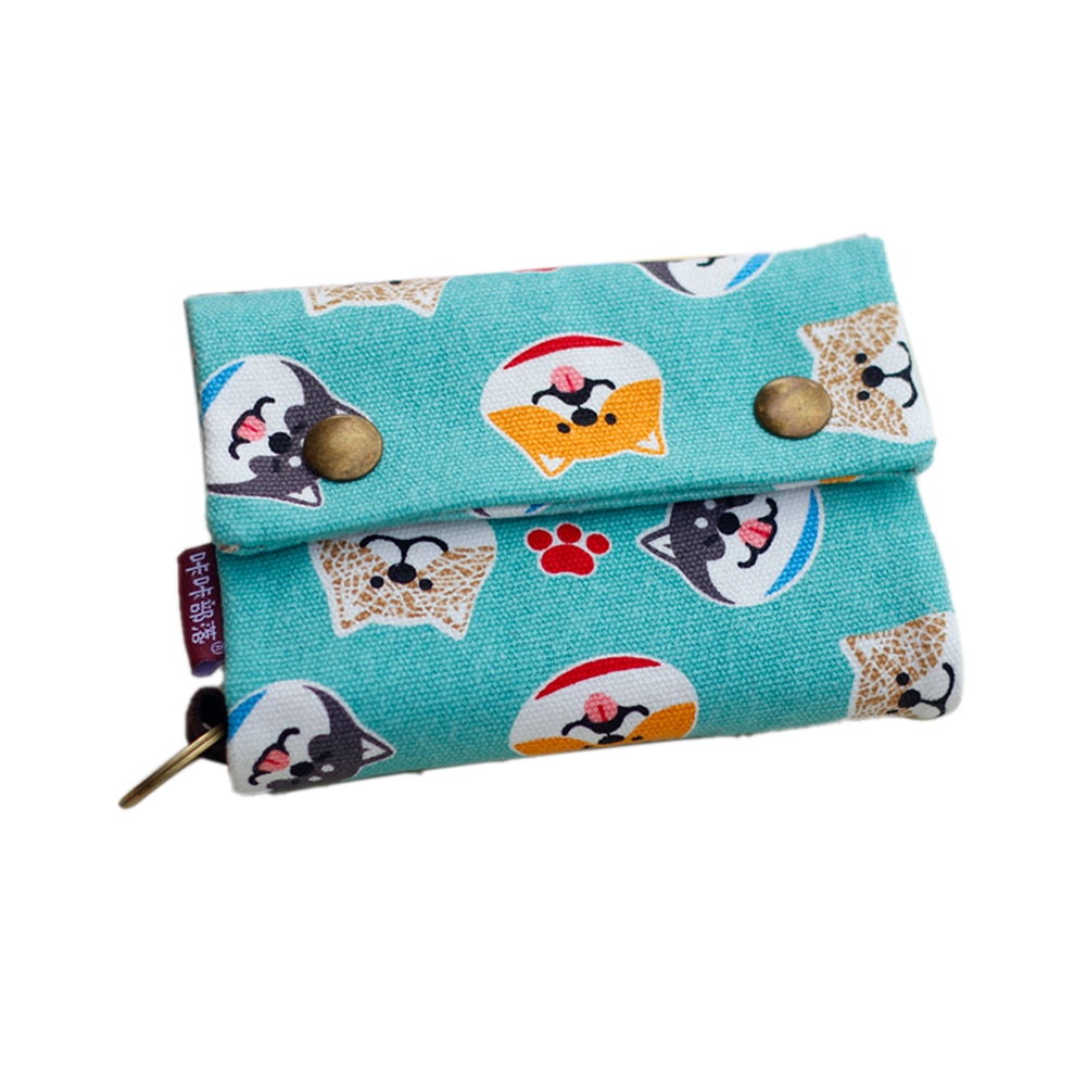 Women Cute Short Wallet Women Girls Cat Holders Card Coin Purse Short Wallets