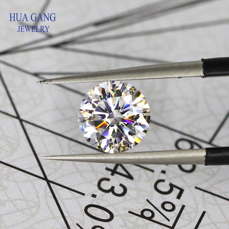 Moissanite 1.5 Karaat D Kleur Ronde Briljant 7.5 Mm Losse Moissanite Steen VVS1 Uitstekende Cut Grade Test Positief Lab Diamonds