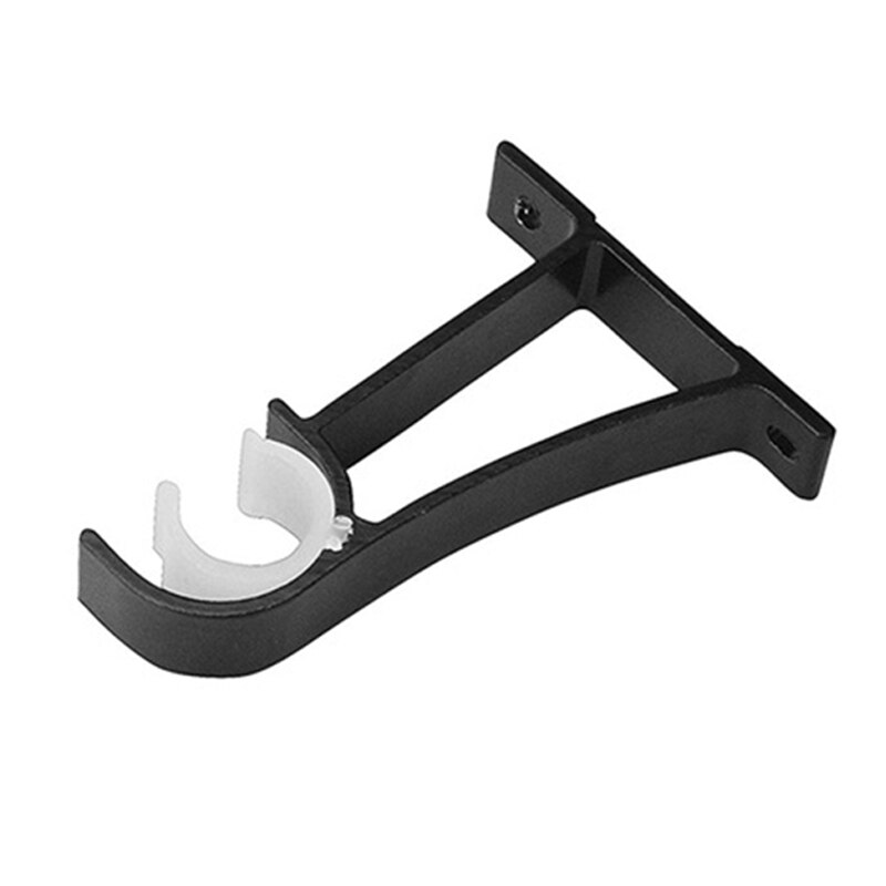 Supports de tringle à rideau simple, en alliage d&#39;aluminium, robuste (noir), 6 pièces