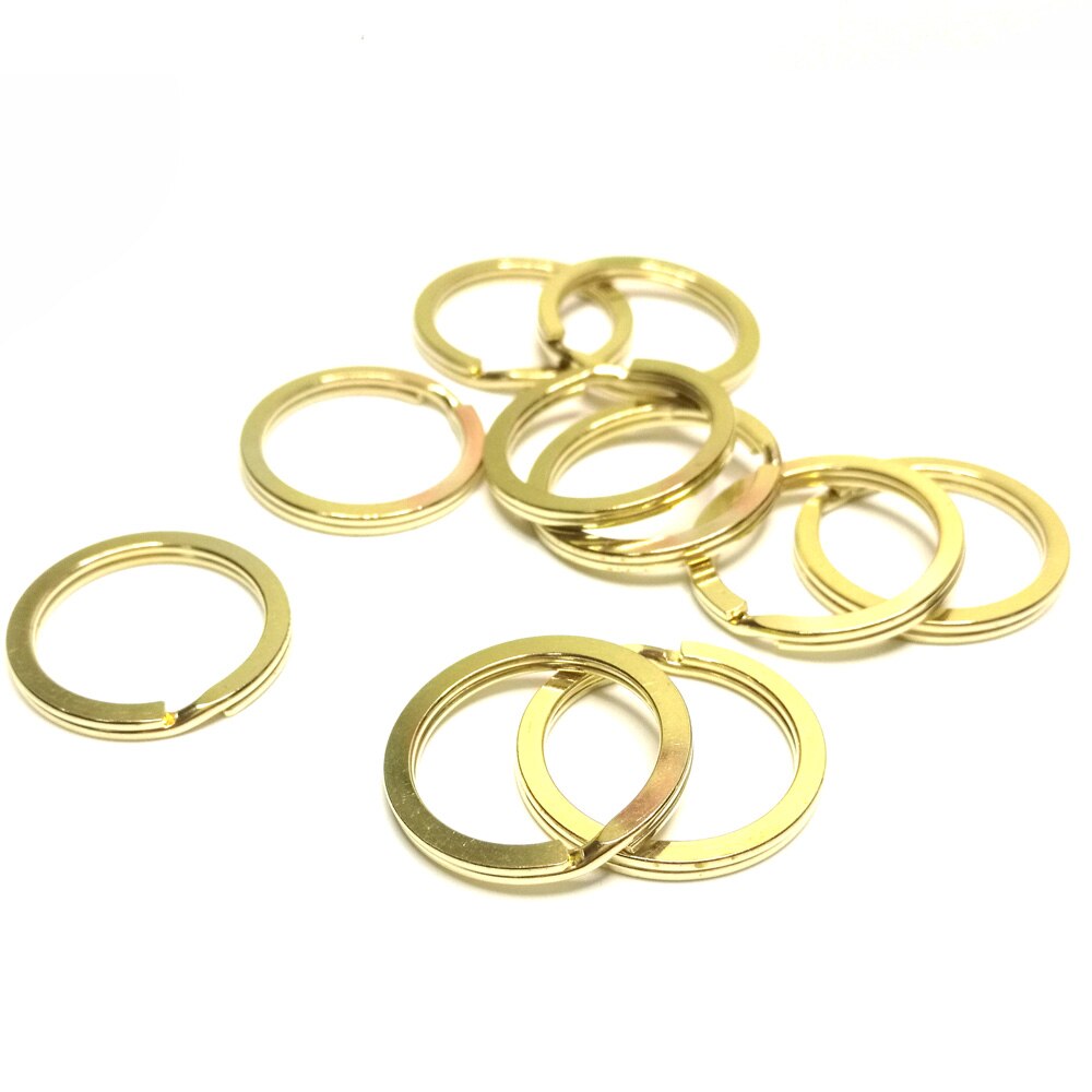 10PCS Brass Split Rings Key Chain Hook Loop Hoop Key Holder Split Rings Keyring Keychain DIY key circles