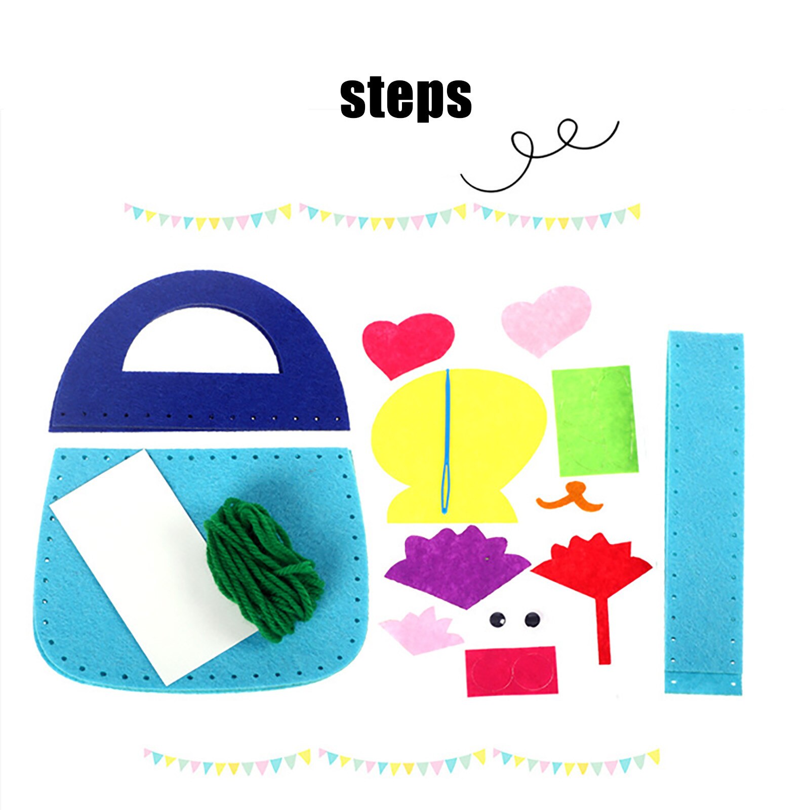 De costura para manualidades Diy fieltros bolso Kit de de dulces de Navidad bolsas de los niños de juguetes niñas Diy colección bolso artesanía