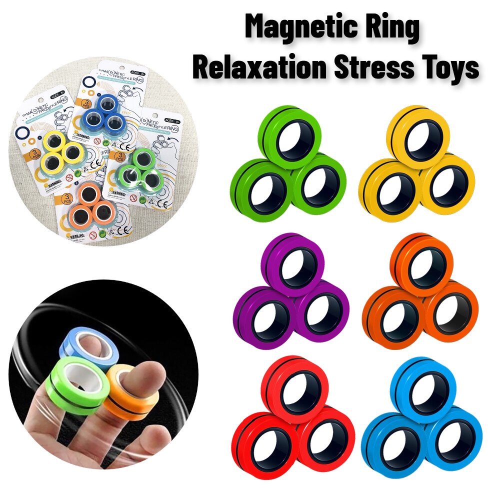 Heißer Anti-Stress Magnetische Ringe Magnetische Armband Ring Entpacken Spielzeug Magie Ring Requisiten Werkzeuge Dekompression spielzeug наруто