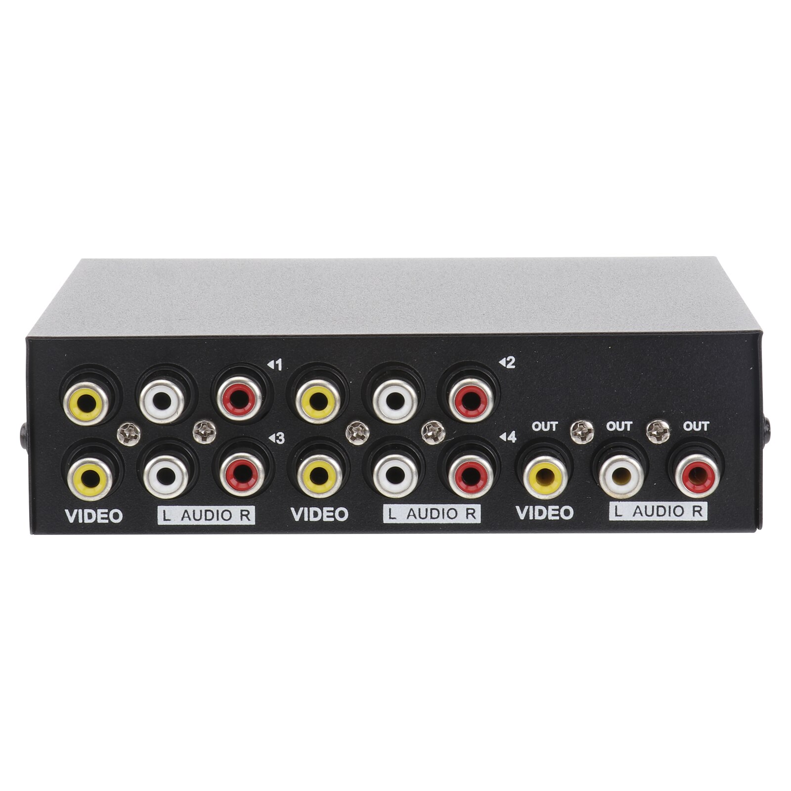 MT-431AV 4-Weg Av Switch Rca Switcher 4 In 1 Out Composiet Video L/R Audio Selector
