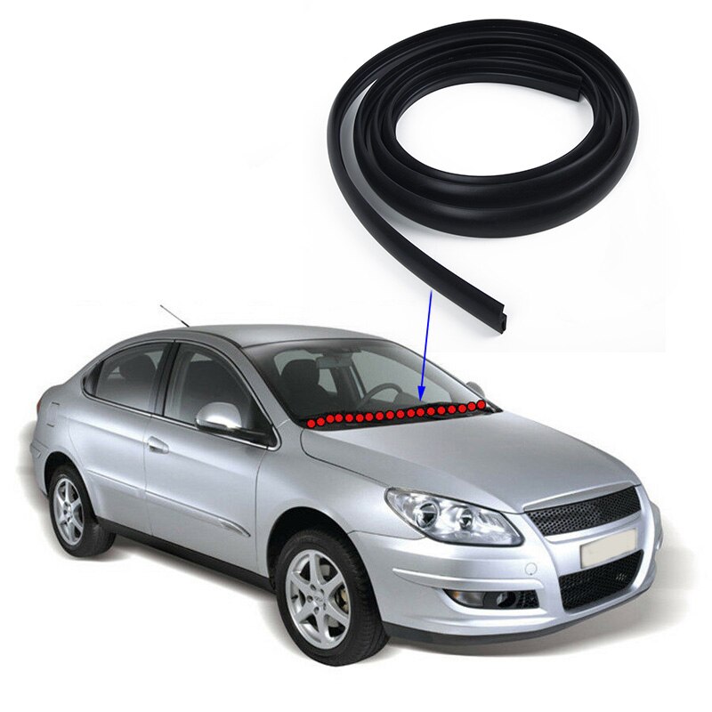 Universele Zwarte Auto Voorruit Panel Decoratieve Trim Afdichting Beschermende Rubber Strip Perfecte Vervanging Accessoires