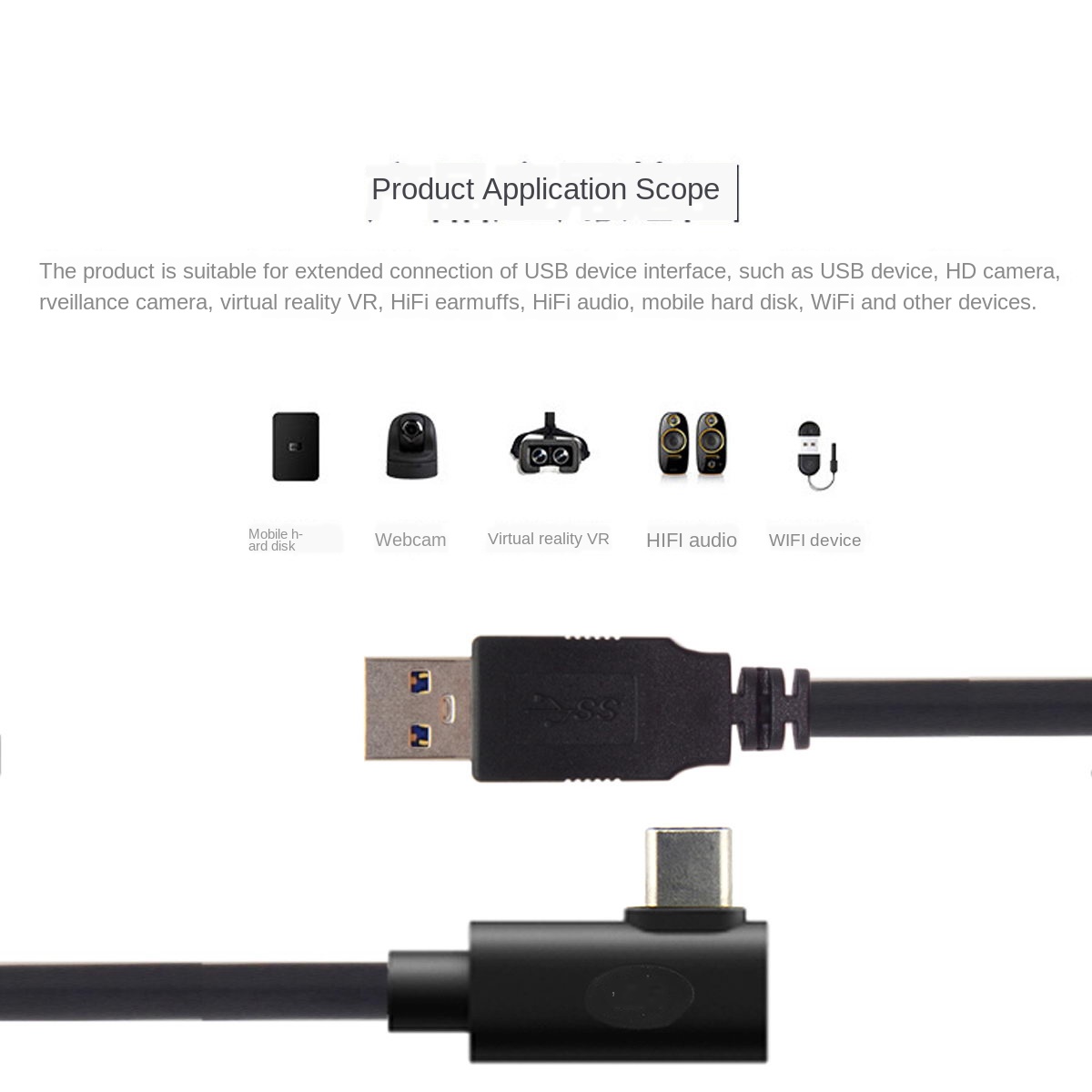 Cable para auriculares de realidad Virtual Oculus Quest 2 y Quest Link, transferencia de datos de alta velocidad, Cable USB C 3,2 Gen1 a PC para juegos