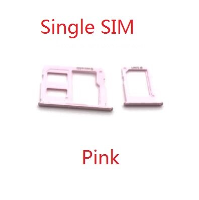 Single / Dual SIM For Samsung Galaxy J3 J5 J7 /J330 J530 J730F SIM Card Tray Slot Holder Adapter Accessories: Single SIM Pink