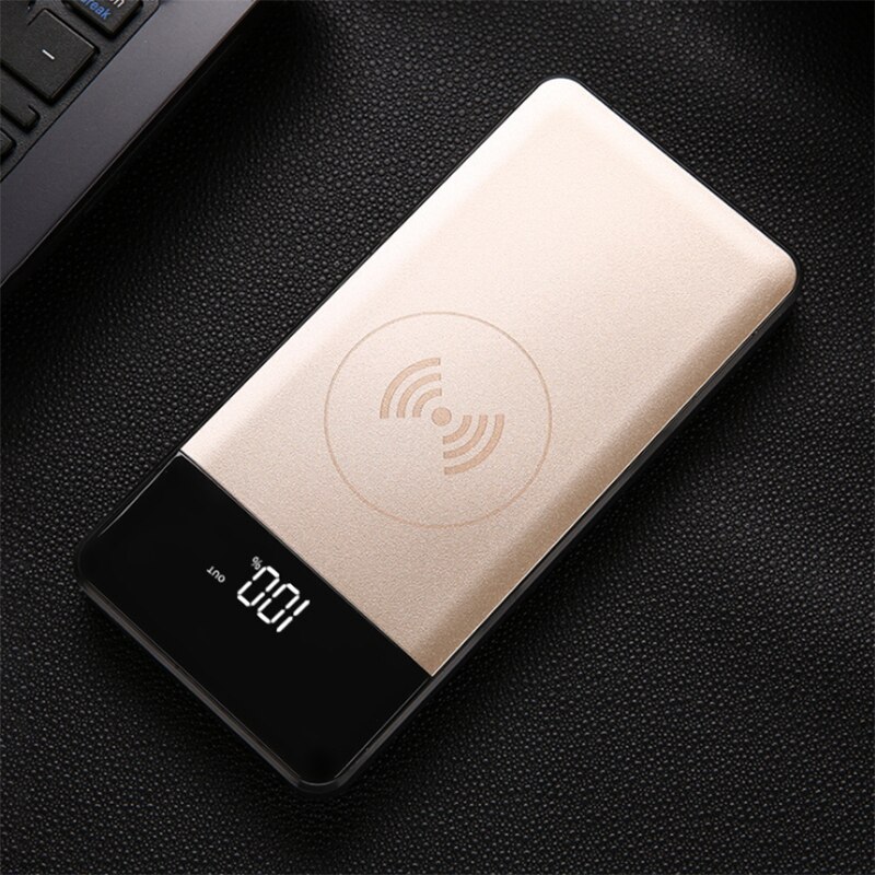 10 W Qi Drahtlose 10000mah Power Bank PD 18 W schnelle Lade Für telefon Externe Batterie Bank Eingebauten Ladegerät power