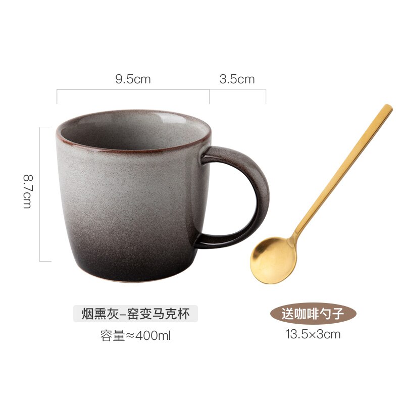 Tasse à café rétro créative, en céramique, Simple, pour le petit déjeuner, pour le lait, l'avoine, l'eau, le thé, G070: 8
