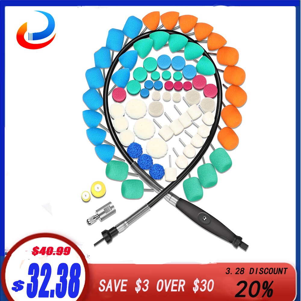 Mini Polishing Machine Car Polisher Extention Tools Beauty Detailing Polishing Kit for Rotary Polisher
