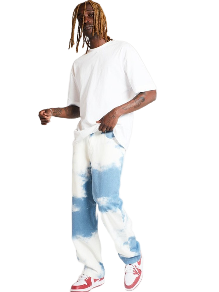 Cravate teints Denim coupe Droite Pantalon Jean Lavé Extensible Chino Confort Lieu Détendu Jeans à Jambe Droite pour
