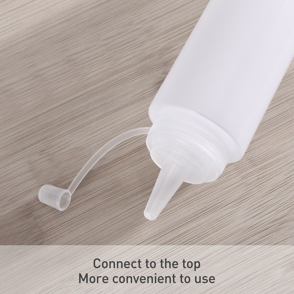 4 stuks plastic voedselveilige spuitfles voor saus en saus voor mosterd-ketchupdressing