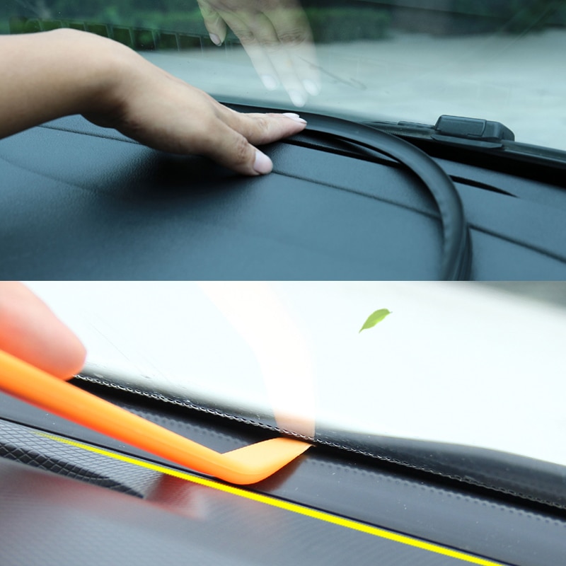 1.6m Car Dashboard Sealing Strips Auto Interior Sound Insulation Weatherstrip Dashboard Rubber Strip Stickers Moulding Styling