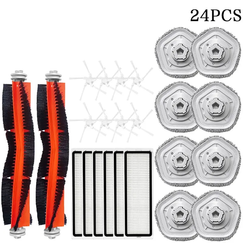 Dreame Bot W10 W10pro Acessórios para aspirador de pó Escova lateral principal Filtro HEPA Mop Pano Pano Peças sobressalentes: Cinza escuro