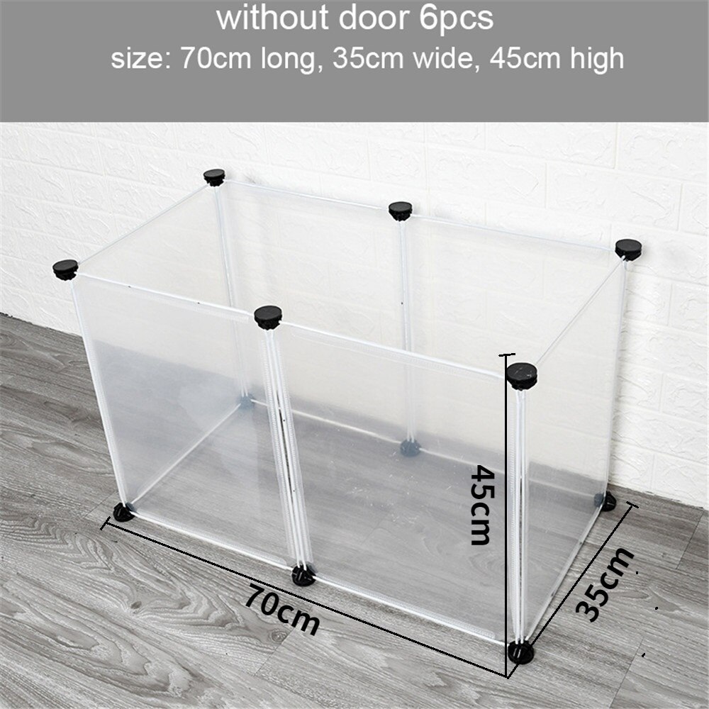 White Indoor DIY Playpen Exercise Training for Small Animals Puppy Rabbits Bunnies Kittens Cat Dog Pet Fence: 6pcs