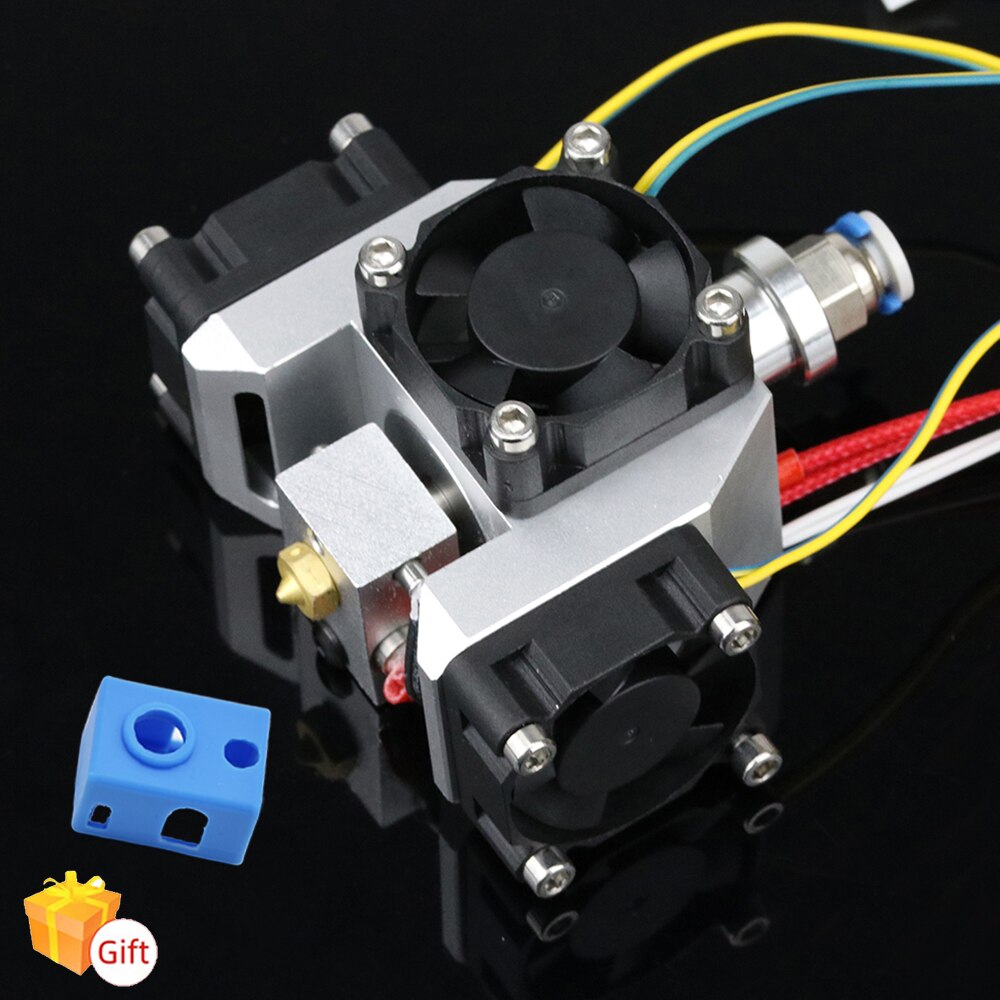 kit de tête d'impression E3D V6 en métal hotend, avec 3PC 3010 ventilateurs, dissipateur de chaleur circulaire et conduit de ventilateur de refroidissement