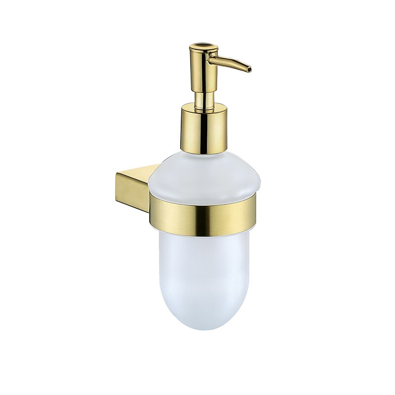 Brushed Gold Bathroom Accessories Set 304 Stainless Steel Paper Holder Toilet Brush Holder Storage Shelf Towel Bar Hanger Hook: Soap Dispenser