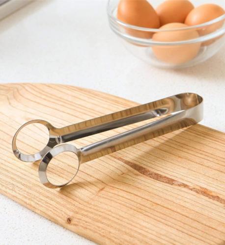 Kitchen Clamp Gadget Holder Cooking Tools Stainless Steel Egg Tong Clip