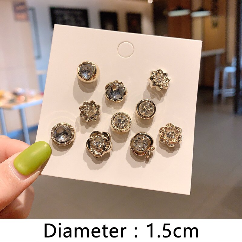 10 stück broschen, damennadeln, kleiderdekoration, Anti-entblößungsschnalle, niedlicher halsverschluss, nagel, perlenknopf-accessoires