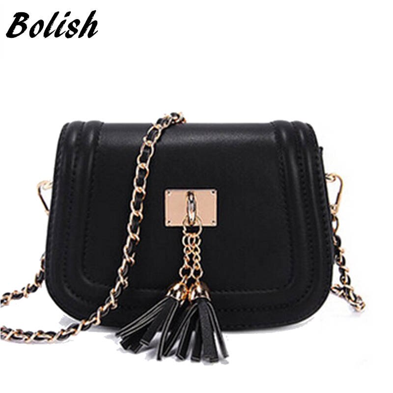 Bolish Women Vintage PU Messenger Bag Female Daily Shopping Shoulder Bag Causal Day Clutches All-Purpose Dames Tassen