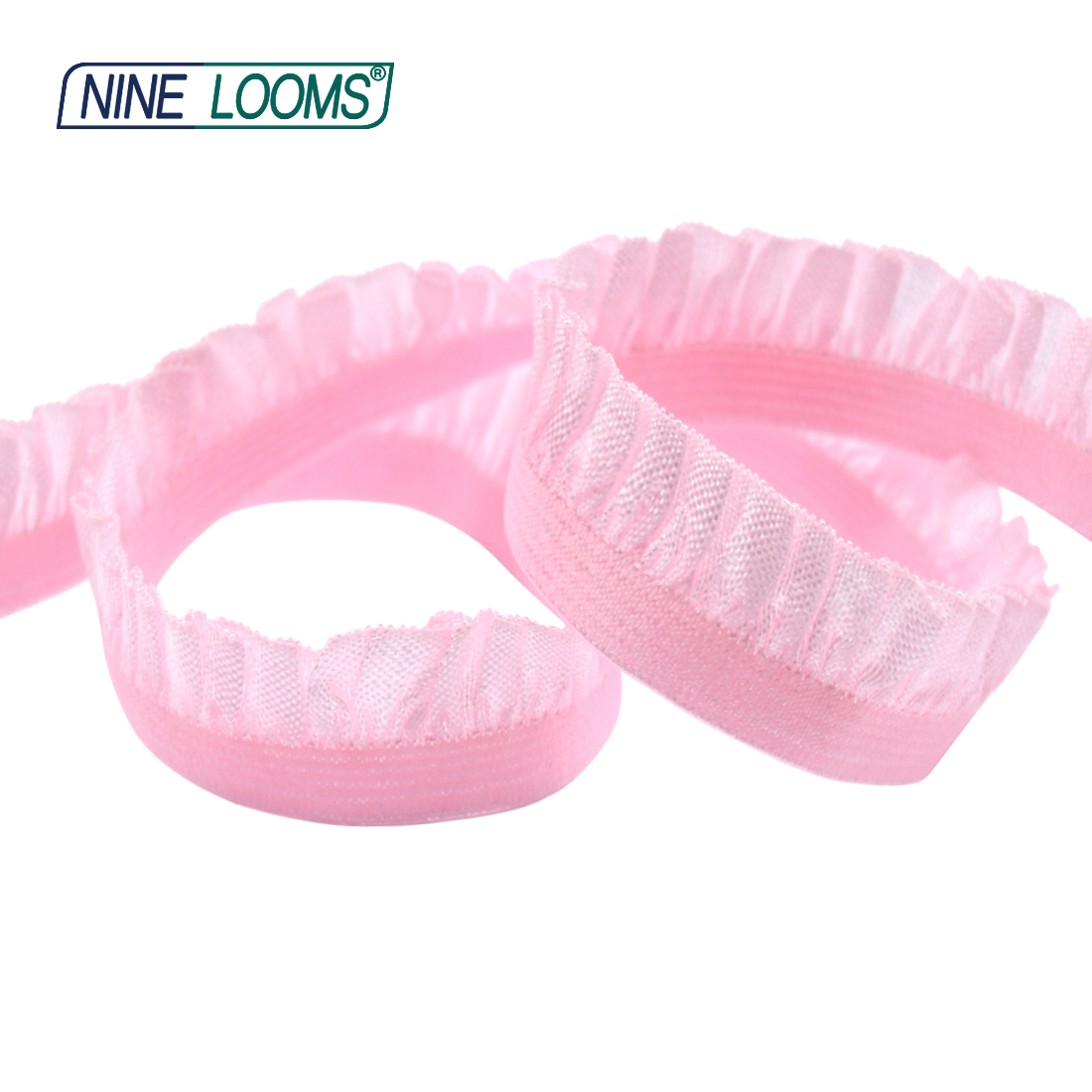 Cintas elásticas de encaje con volantes brillantes, cintas de LICRA con volantes de 5/8 "y 15mm, correas de lencería, vestido de tutú, manualidades de costura, 2, 5 y 10 yardas