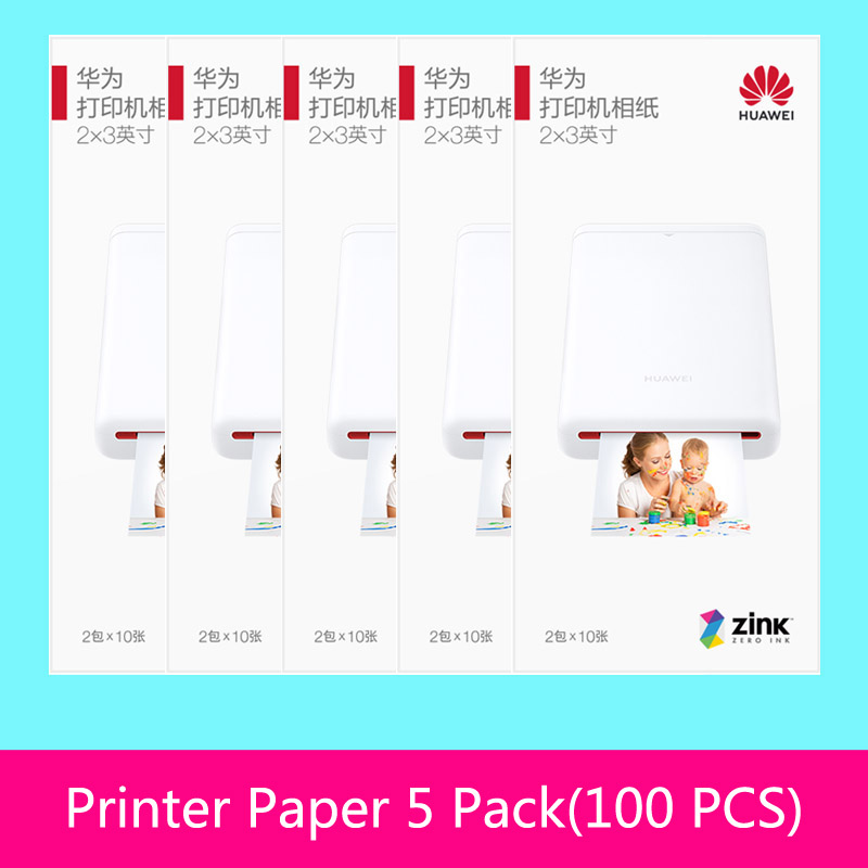 Originele Zink 2*3 Inch 50*76Mm Voor Huawei Printer Fotopapier Canon Zoemini Lg PD261 251 233 239SP: 5 Pack 100 Pcs