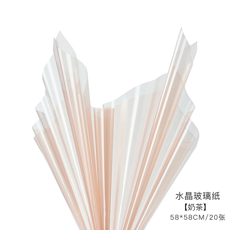 Papel transparente para envolver Flores, transparente, para , ramo de flores, plástico OPP de Color brillante, 20 unidades: Color 003