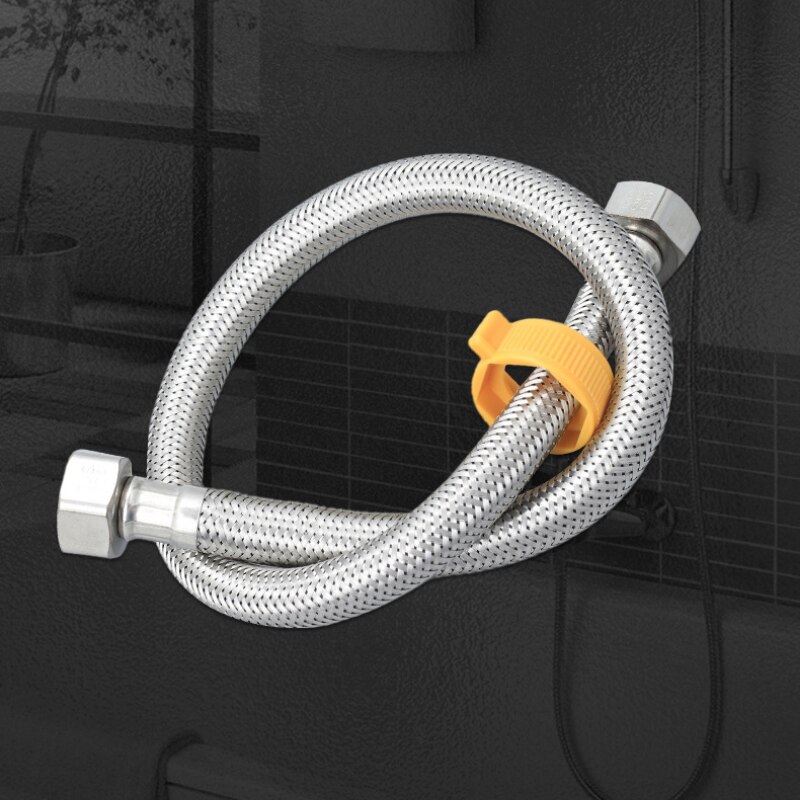 Stainles Steel Metal Braided and Cold Water Inlet Hose Toilet Water Heater High Pressure Connection Pipe Kitchen Faucet Hose