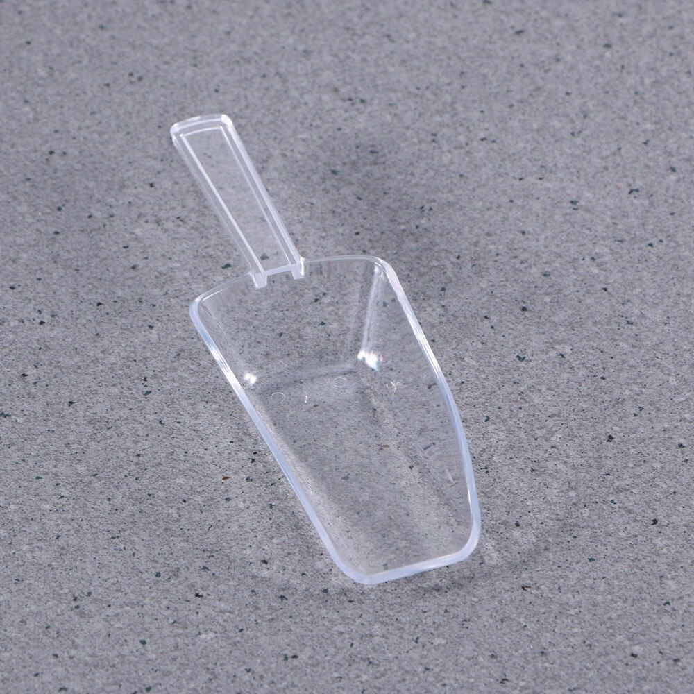 5 uds, minicuchara de plástico transparente para hielo, cucharas para bodas, dulces, postres, Buffet, helado, proteína en polvo